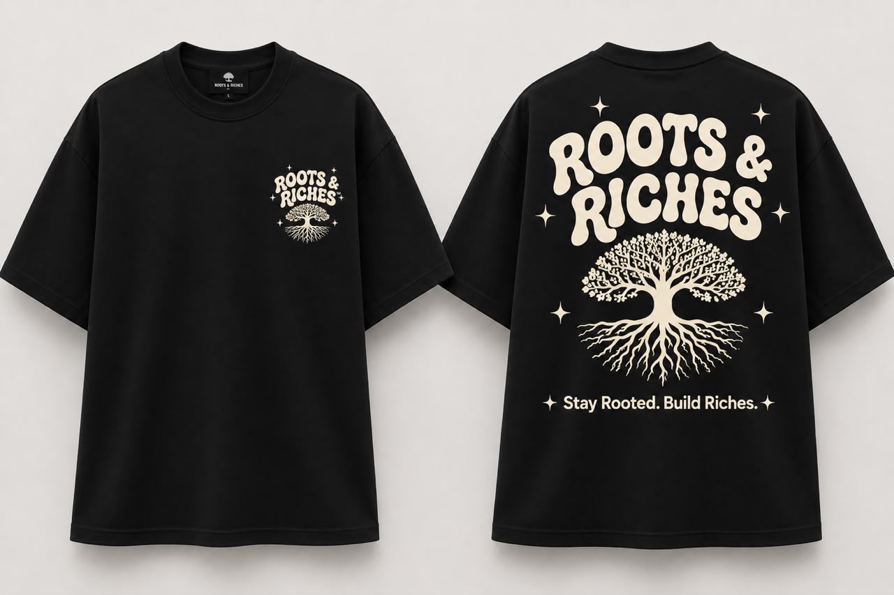 ROOTS & RICHES™ FOUNDATION TEE in Black